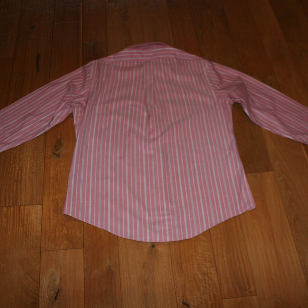 Brooks Brothers Regent Long Sleeve Pink/Stripe Shirt Size Large - Picture 6 of 11